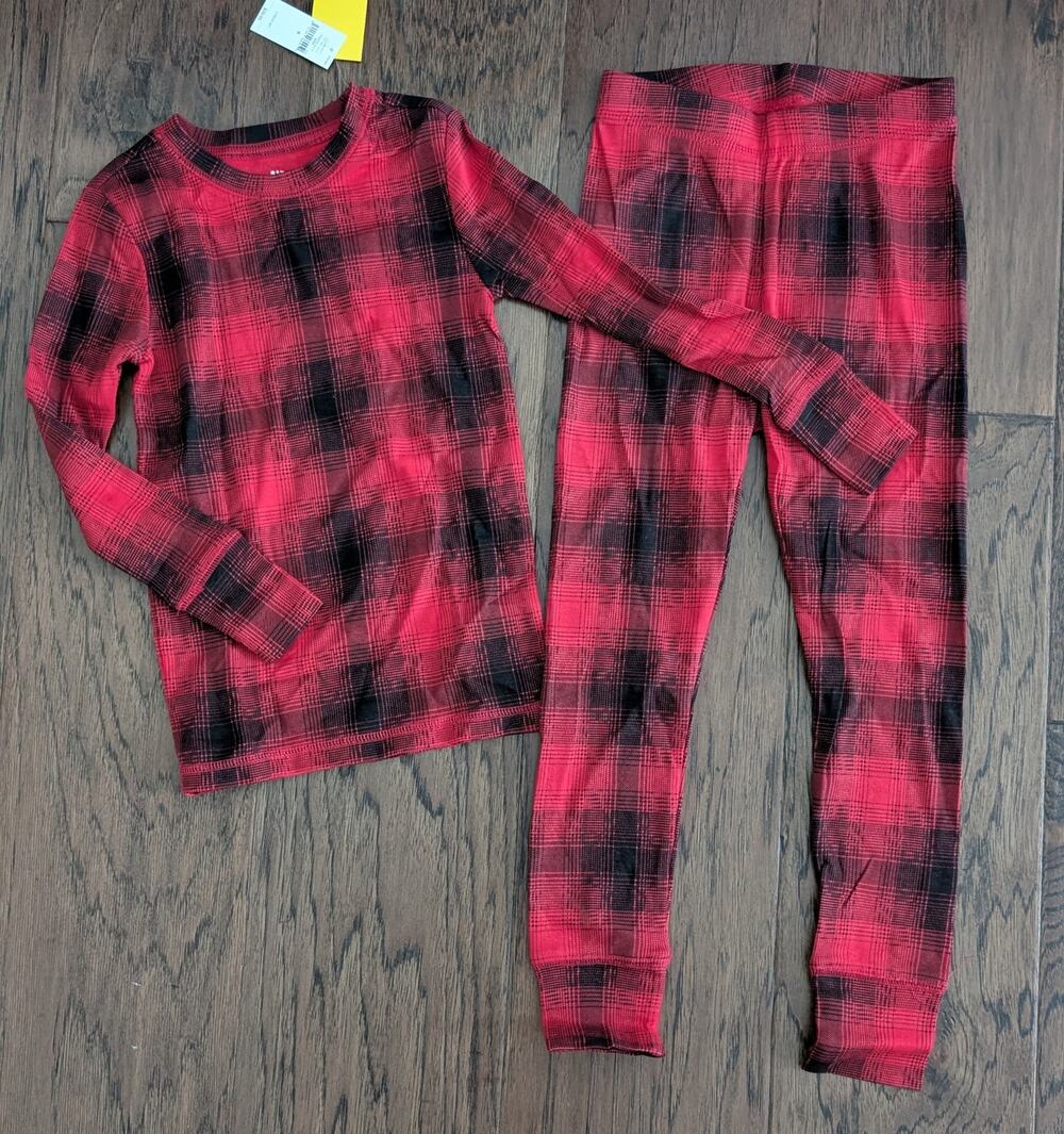 Gap Black and Red Plaid Cotton Pajamas NEW!